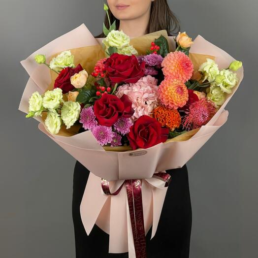 Цветы Букет Art Flowers Тёплый Октябрь