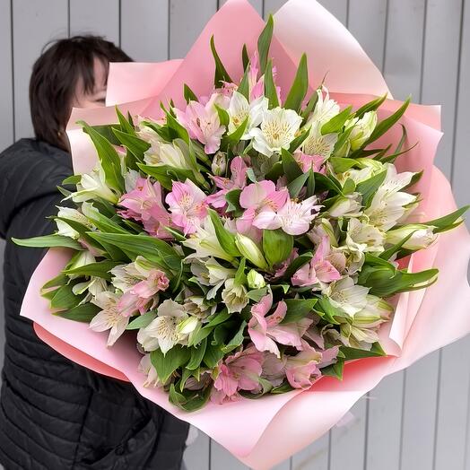 💓 альстромерии белая и розовая