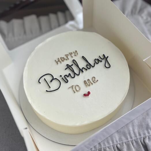 Мега бенто "happy birthday to me" золотистая надпись