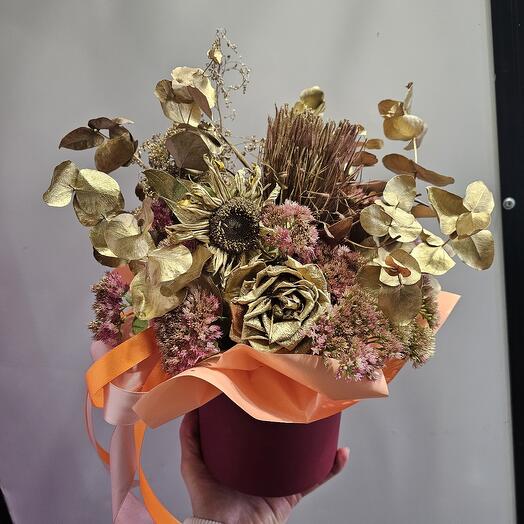 Сухоцветы в коробке