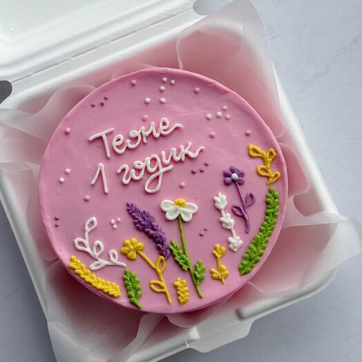Бенто РОЗОВЫЙ С ЦВЕТОЧКАМИ