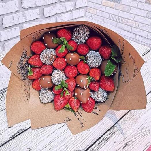 Букет из клубники в шоколаде Mint
