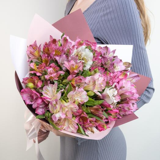 Альстромерия розовый микс les fleur (В0019)