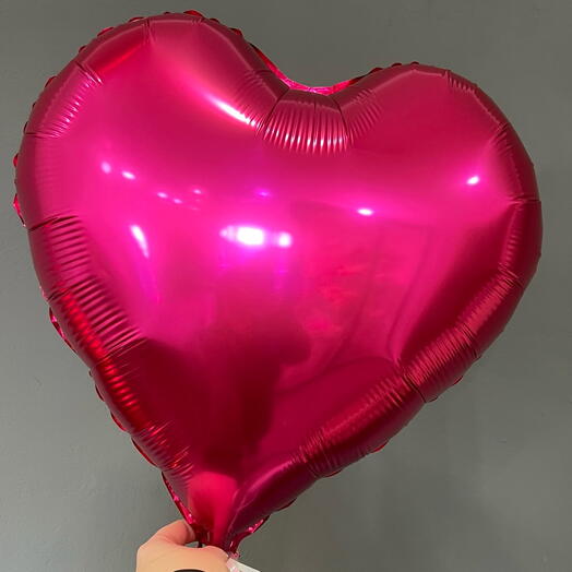 Шар фольгированный Сердце фуксия