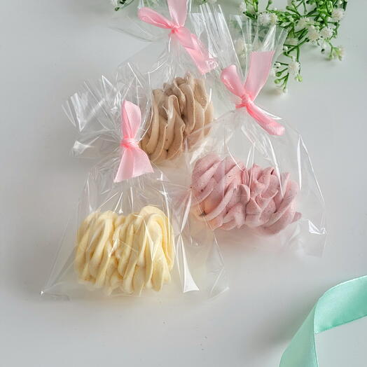 Зефир ассорти вкусов  в индивидуальной упаковке на праздник ( 30 штук)