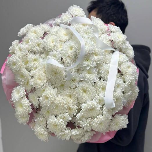 Букет белых хризантем