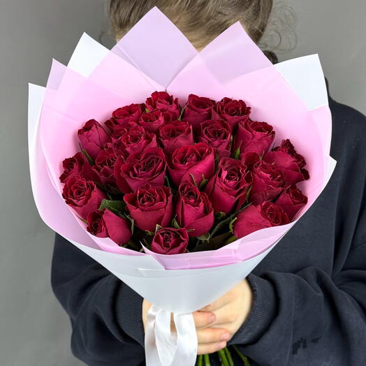Монобукет Rose из 25 кенийских роз