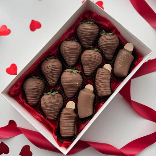 Набор Клубника и банан в шоколаде