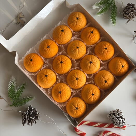 Зефир ручной работы зефирные мандарины подарок на Новый год