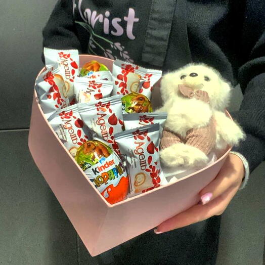 Подарок 🎁 сладости в коробке Медведь любимой жены девушки и дочери