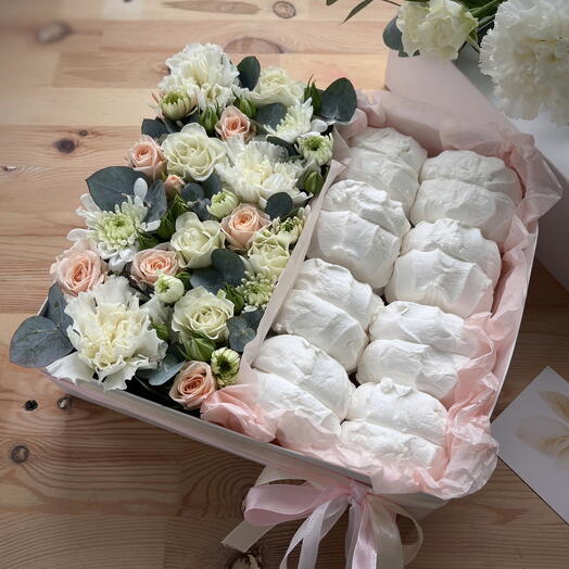 Flowers and natural marshmallows