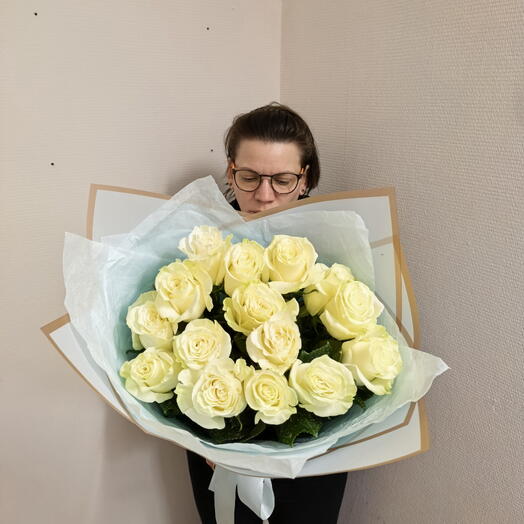 Букет роз 15 штук 60 см