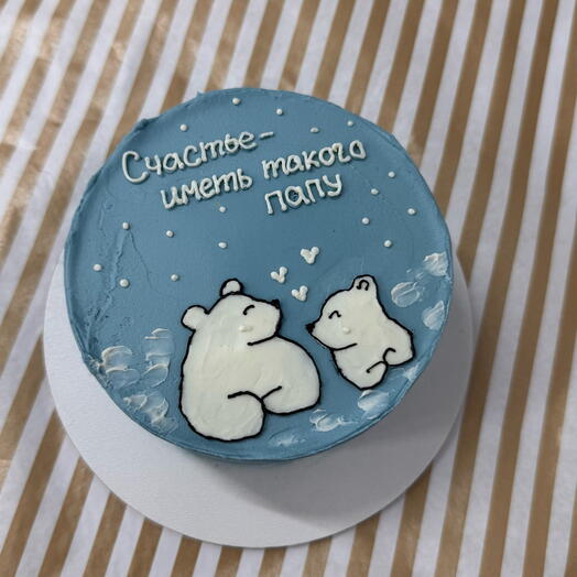 Бенто торт папе с мишками