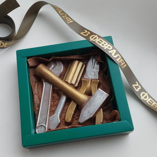 Шоколадные инструменты к 23 февраля 🎁 День защитника отечества шоколад/конфеты