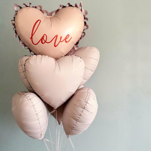 Кульки Love сердечка 7шт