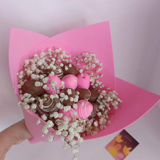 Букет из гипсофилы белой+🍓 💜Для неё💜