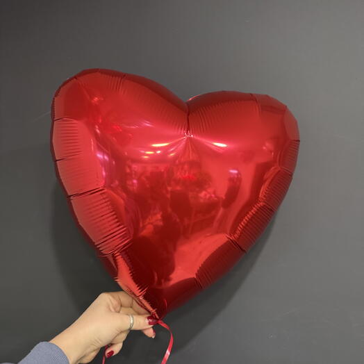 Шар сердце красный