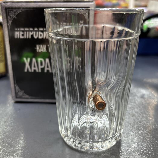 Подарок Стакан с пулей гранёный