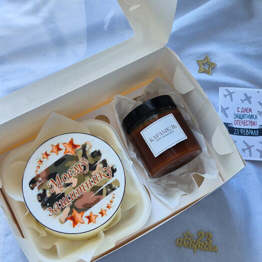 Бенто-торт и карамель к 23 февраля "Моему защитнику"