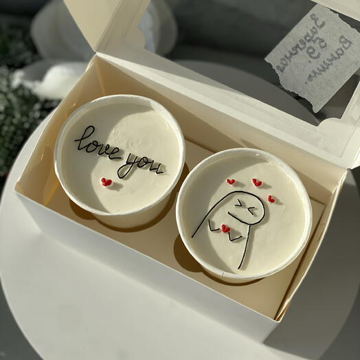 Cake to go love you, торт в стакане 2 шт - трайфлы для любимого