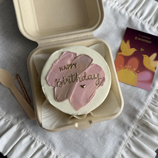 Праздничный бенто-торт «Happy Birthday» для девушки
