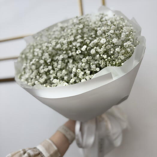 Облака🤍 моно букет белой воздушной гипсофилы🌿