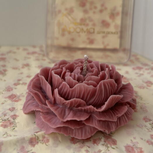 Свеча Пион (цвет бордо)