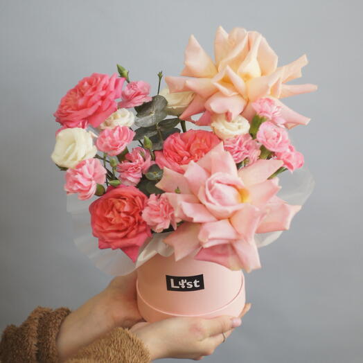 Цветочный бокс «Карамельный»