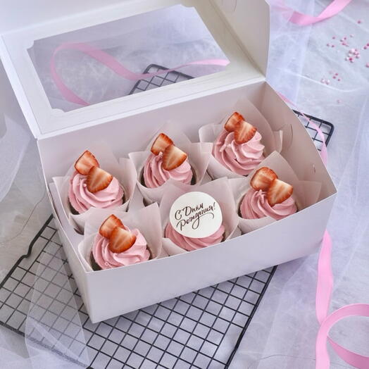 Birthday cupcakes (6 pcs)