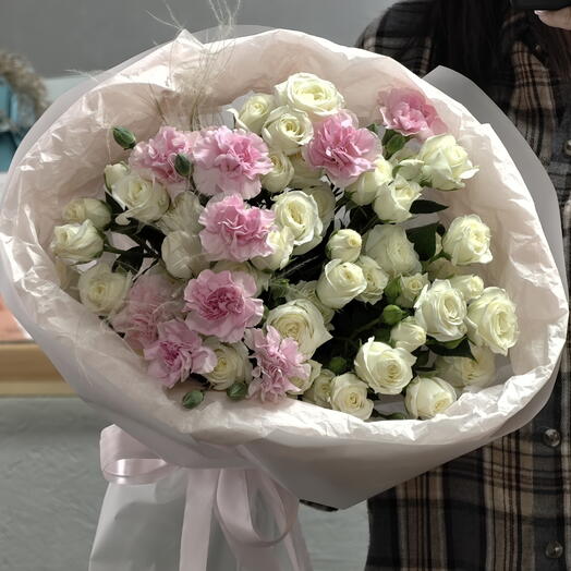 Букет "Клубника со сливками 💔"