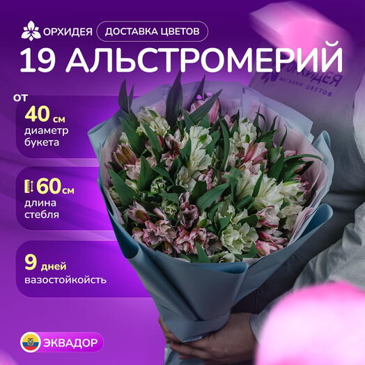 Букет 19 Альстромерий микс