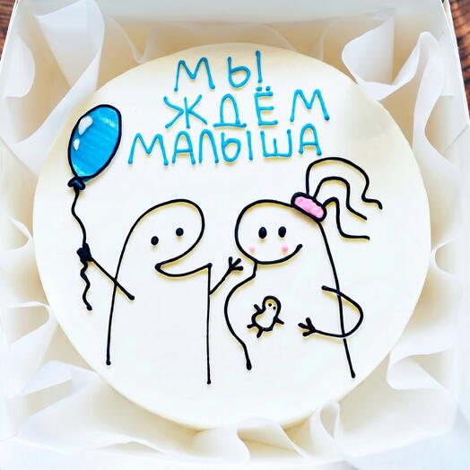 Бенто-торт на гендер пати - тортик ждем малыша