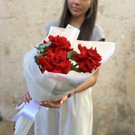 Букет «Королева Нина»️‍🔥🌹 огненная французская Роза🌸