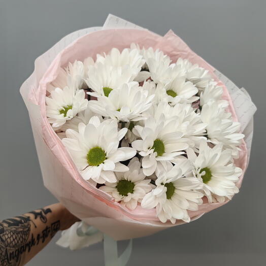 💐Букет из белых хризантем