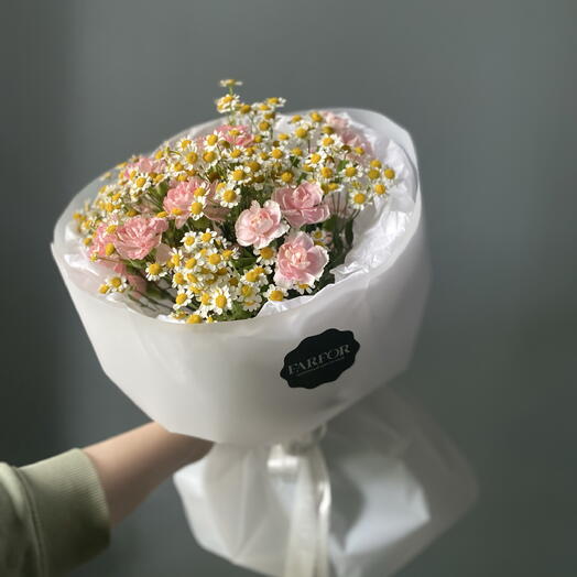 Букет дуо с ромашками