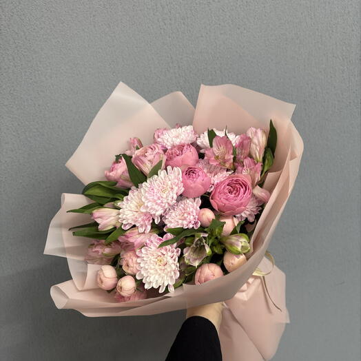 Сборный букет «барби»🩷🦩🌸