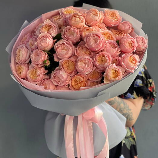 Blush Juliet Rose Bouquet