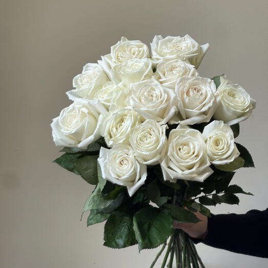 🔥Акция белые розы 15 Шт