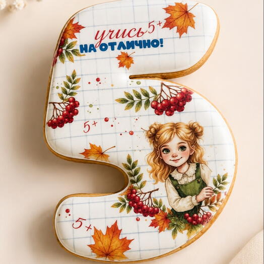 Пряник "Цифра 5"