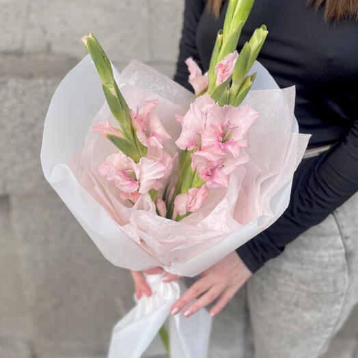 Монобукет нежных гладиолусов🎀