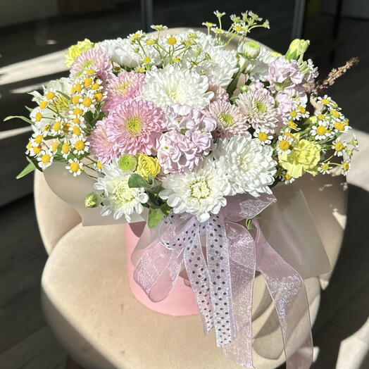 Композиция в коробке «С Любовью»🌸🌿