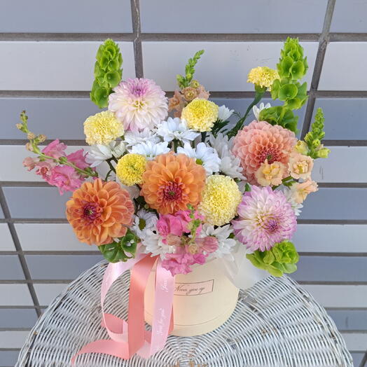 Шикарная композиция с георгинами , антиром и малюцеллой 🌸Георгины Малюцелла Львиный зев