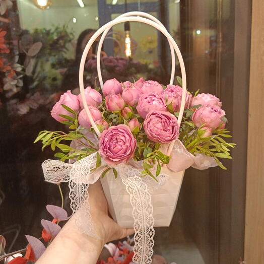Сумочка с кустовой розой 🩷🌸Кустовая роза