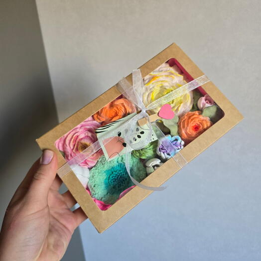 Коробка с зефиром 20см