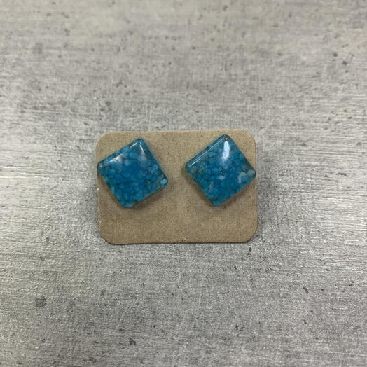 Серьги ручной работы «квадрат»