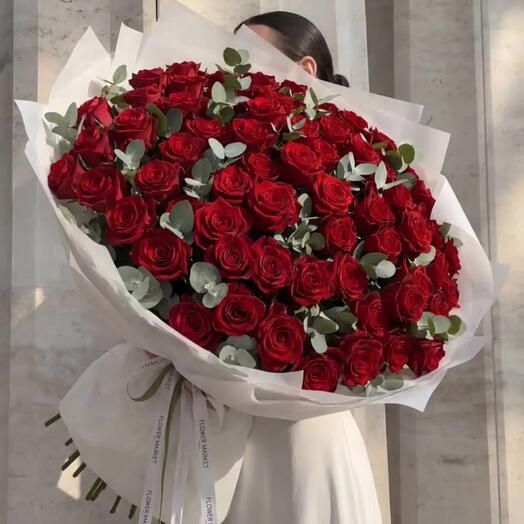 Красные розы 55