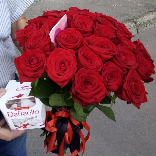 Roses with sweets