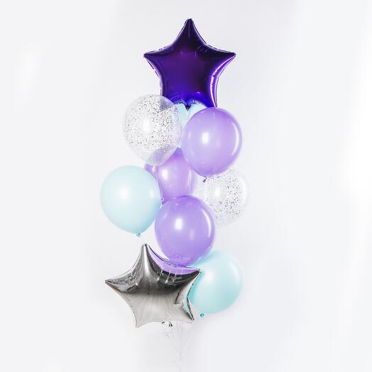 Amethyst balloon Fountain of 12 pieces