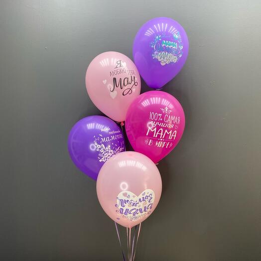 Juego de globos de helio "para Mamá", 5 piezas