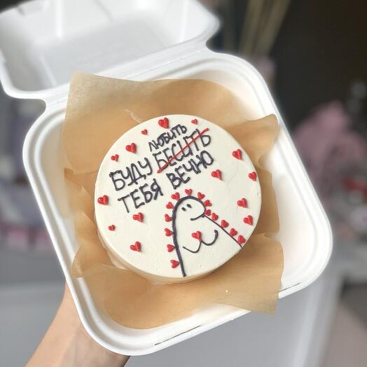 Бенто - торт С дракошей и сердечками